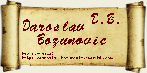Daroslav Božunović vizit kartica